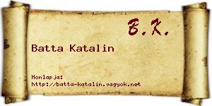 Batta Katalin névjegykártya