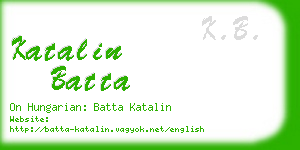 katalin batta business card